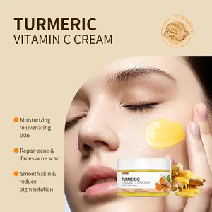 Creme de açafrão natural removedor de manchas escuras vitamina C creme de açafrão orgânico clareador permanente para pele escura do rosto