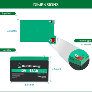 12V12Ah Motorcycie Battery LiFePO4 Battery - Product Image 5