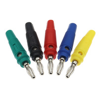 Prise banane 4 mm avec gaine en caoutchouc souple, sans soudure, type lanterne, haute élasticité, pour sonde multimètre