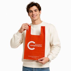 Bolsas de Embalaje Ecológicas Biodegradables de Tela No Tejida para Camisetas con Diseño Personalizado para Uso Multipropósito - Product Image 3