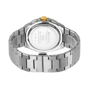 Skmei Men's Quartz Watch Stainless Steel Band Chronograph Calendar Moon Phase Water Resistant 30M Analog Display - Product Image 4