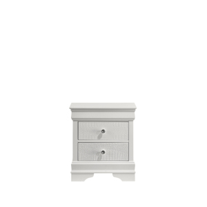 Modern 2-Drawer <b>Night</b> <b>Stand</b> White Wood Storage Drawer Bedroom Furniture - Product Image 1