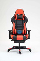 Chaise de jeu Alinunu de luxe en PVC pour gamer, avec massage à 1 point, chaise de course pour gamer avec repose-pieds