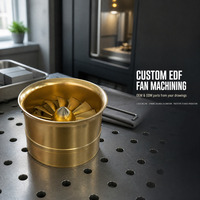 Ventilateur à pales cannelées (EDF) en acier inoxydable/aluminium usiné sur mesure par CNC, pour jets RC, brochage d'impeller, ventilateur d'avion modèle OEM