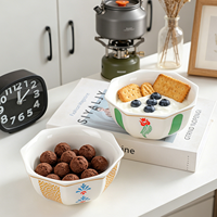 Bol à dessert en céramique personnalisé de 6 pouces, style moderne minimaliste, pour les fêtes arabes, avec logo personnalisé, compatible micro-ondes