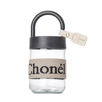 Petite et fraîche bouteille d'eau portable en verre isolée et résistante à la chaleur, adaptée aux bureaux ou aux cadeaux
