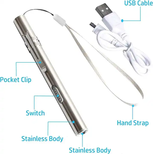 Nhỏ Đèn Pin Không Thấm Nước Bác Sĩ Và Nhà Sử Dụng <span class=keywords><strong>Torch</strong></span> Được Xây Dựng Trong Pin Push Button Mini Có Thể Sạc Lại <span class=keywords><strong>LED</strong></span> Y Tế Penlight - Product Image 2
