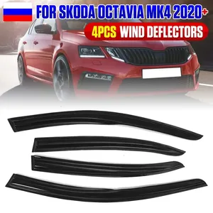 High Quality Side <b>Window</b> Deflector Tinted Weathershileds for Skoda for Octavia MK4 2020+ <b>Window</b> Visor <b>Vent</b> Wind Shields Guard - Product Image 1