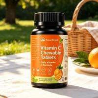 Échantillon Gratuit - Comprimés de Vitamine C Végétaliens Faciles à Avaler pour la Santé de la Peau - Idéal pour le Dropshipping