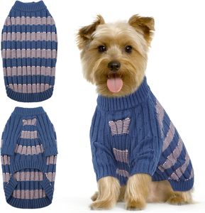 Proveedor personalizado Qiqu, nuevo diseñador, suéter <span class=keywords><strong>para</strong></span> perros, Jersey de invierno de punto cálido, manga larga <span class=keywords><strong>para</strong></span> Pomeranian Mini Dachshund <span class=keywords><strong>Toy</strong></span> Poodle - Product Image 2