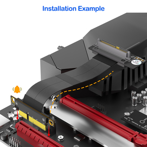 U.2 (SFF-8639) SSD PCIe 4X Riser-kabeladapter PCI Express-verlengkabel Flexibele bedrading Afschermingsbescherming voor - Product Image 5