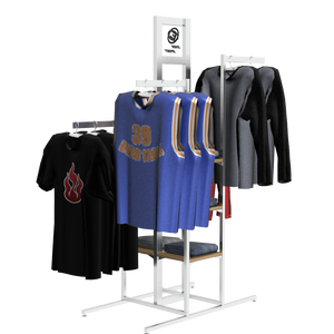 Expositor <span class=keywords><strong>de</strong></span> Metal y Madera Personalizado <span class=keywords><strong>para</strong></span> Ropa <span class=keywords><strong>de</strong></span> Mujer, Hombre y Bebé, Prendas <span class=keywords><strong>de</strong></span> Vestir, Camisetas, Jeans, Jerseys, Ropa Deportiva y Ropa Interior - Product Image 1