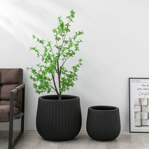 Macetas y Jardineras <span class=keywords><strong>de</strong></span> Fibra <span class=keywords><strong>de</strong></span> <span class=keywords><strong>Arcilla</strong></span> <span class=keywords><strong>de</strong></span> Gran Tamaño Personalizadas, Decoración para Interiores y Exteriores, Macetero Redondo Grande para Árboles, para Paisajismo - Product Image 4