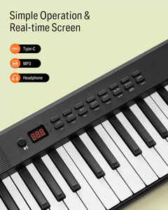 88-toetsen gewogen opvouwbaar multifunctioneel professioneel elektronisch keyboard digitale piano met 128 ritmes, 128 klanken en <span class=keywords><strong>80</strong></span> demo songs - Product Image 4