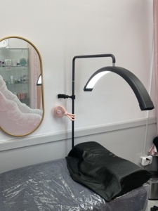 FOSOTO 28inch Beauty LED Photography Ring Light With Floor Tripod Half <strong>Moon</strong> <strong>Lamp</strong> for Lashes Extension Lash <strong>Lamp</strong> for Spa Tattoo - Product Image 2