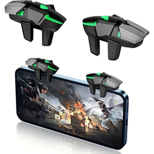 Disparador de juego móvil DY02 para PUBG <span class=keywords><strong>Phone</strong></span> Gaming <span class=keywords><strong>Controller</strong></span> Gamepad <span class=keywords><strong>Joystick</strong></span> Aim Shooting L1R1 Botón de tecla de aleación para IPhone <span class=keywords><strong>Android</strong></span> - Product Image 1