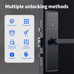 Nhập cửa thông minh khóa ttlock vân tay bàn phím thẻ RFID <span class=keywords><strong>Key</strong></span> tuya App Wifi Bluetooth 5-in-1 Keyless nhập cho an ninh nhà - Product Image 3