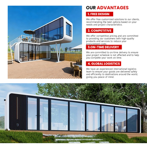 Capsule de vie intelligente intégrée pour site de camping de luxe et projet d'hôtel de <span class=keywords><strong>vacances</strong></span> en bord de mer, maisonnette moderne de type Apple - Product Image 5