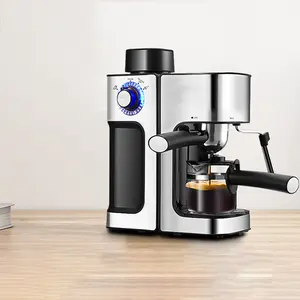 新款轻松坚固，电动800W半自动不锈钢台式意大利风格咖啡机，带牛奶/
