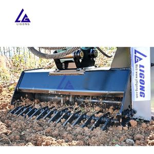 Râteau à sol pour excavatrice LG avec rouleau arrière pour une surface lisse, idéal pour la restauration des pelouses, la construction de parcs et le nivellement des terrains - Product Image 5