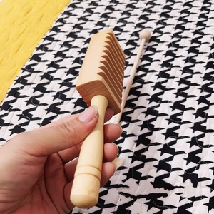Instruments de percussion Orff en gros : Clapper carré en bois à main pour performance de trois et un quart de versets, Guiro en bois - Product Image 6