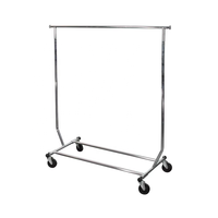 Langlebiger Rolling Garment Holder Metall Display Rack mit Riemens ch eiben Tragbare Stahl Rack Möbel Boden Display Stand Einfache Installation