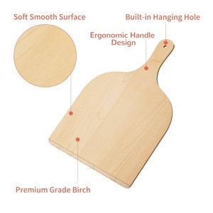 Set di 2 Paletta per <span class=keywords><strong>Pizza</strong></span> <span class=keywords><strong>in</strong></span> Legno, Spatola per <span class=keywords><strong>Pizza</strong></span> per Cuocere e Trasferire, Grande Tagliere <span class=keywords><strong>in</strong></span> Legno per Forno - Product Image 2