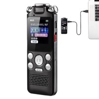 Grabadora de Voz Digital USB 2.0 de Aleación de Zinc 8822, con Reducción de Ruido, Pantalla a Color, Estilo Walkman, Portátil, con Control por Voz