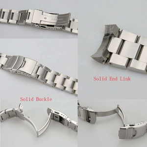 Correa de Reloj de Acero Inoxidable 316L de Cinco Eslabones, Diseño Personalizado OEM, Resistente y Sólida, 22mm, Tipo Jubilee, para Relojes - Product Image 2