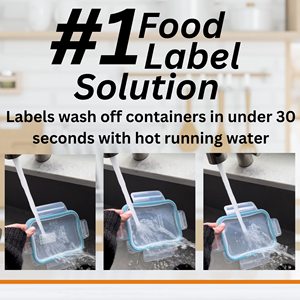 Dissolvable Food <strong>Labels</strong> 2x1 Inch 1000 PCS Blue for Food Containers Bottle Storage <strong>Bins</strong> Kitchen Pantry Labeling - Product Image 6