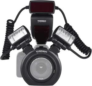 Yongnuo yn24ex E-TTL <span class=keywords><strong>Macro</strong></span> <span class=keywords><strong>Flash</strong></span> ánh sáng Speedlite 5600K với 2 * <span class=keywords><strong>Flash</strong></span> đầu và 4 * <span class=keywords><strong>Adapter</strong></span> nhẫn cho Canon EOS 1DX 5D3 6D 7D 70d 80D - Product Image 1