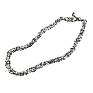 สร้อยคอเหล็กไทเทเนียมฝังไพลินแฟชั่นสร้อยกระดูกไหปลาร้าฮิปฮอปหนาทรงเรขาคณิตสำหรับเครื่องประดับคู่คริสเตียน - Product Image 1