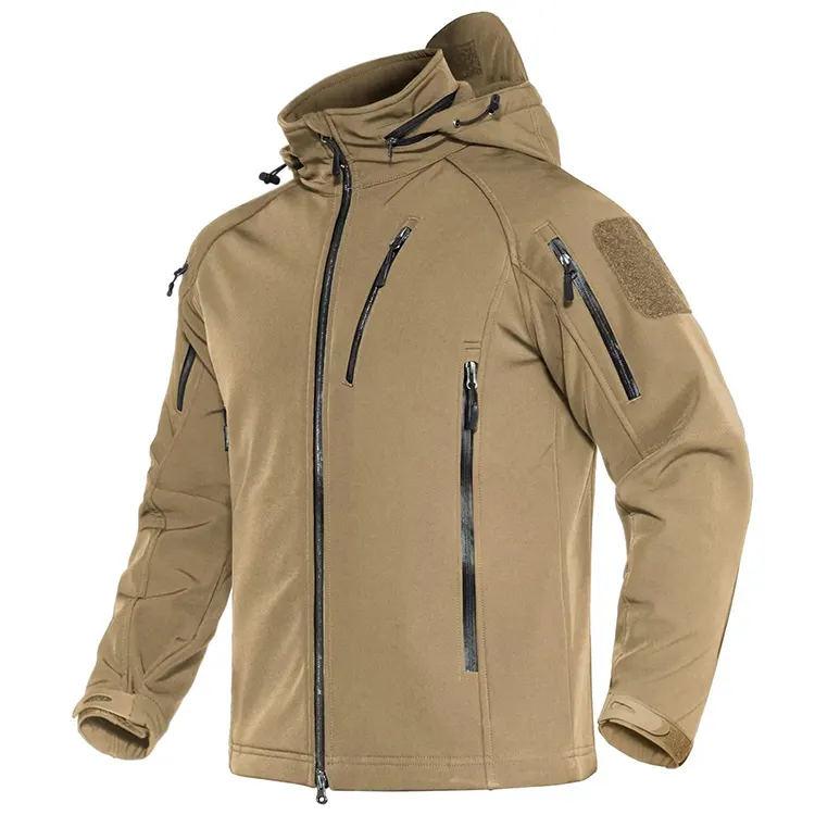 Xianghong CONMR premium hot sales waterproof windproof breathable mens khaki tactical softshell jacket without hood