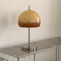 Lampe de table en verre vintage rétro orange de luxe nordique BIFANG, lampe en verre en forme de champignon pour chambre à coucher, lampe en forme de champignon pour hôtel