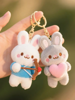 Porte-clés en peluche personnalisé UYEAH OEM/ODM, ours, cerf, chat, jouet animal souple pour enfants, avec logo personnalisé