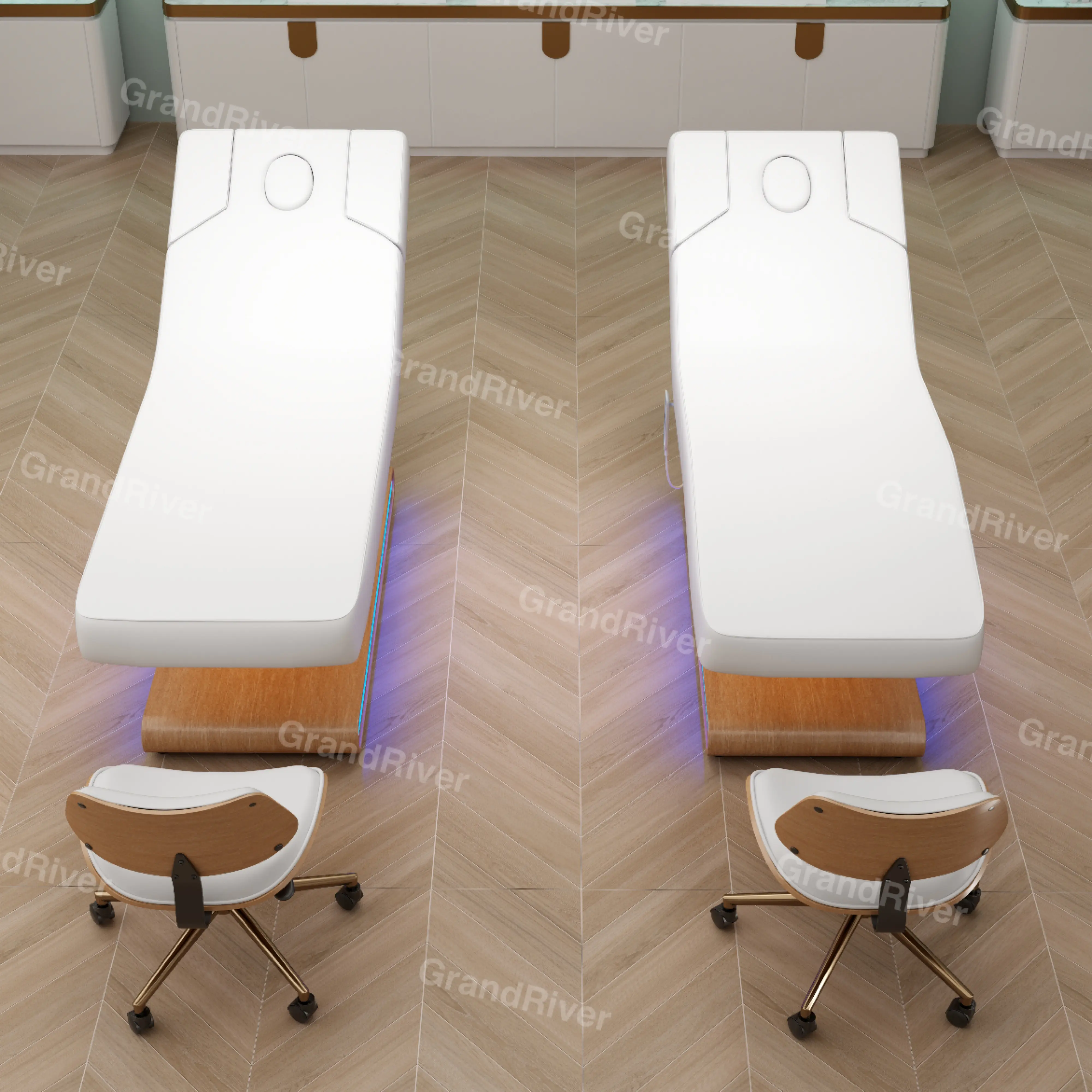 Sıcak satış elektrikli kozmetik ayarlanabilir yatak güzellik salonu için Spa mobilyaları masaj masa yüz yatak
