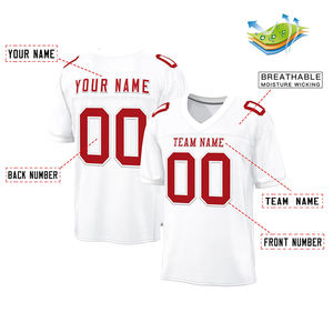 Bester Preis Loose Hip Hop Benutzer definiertes Logo Blank Sublimated Quick Dry College American Football Trikot - Product Image 2