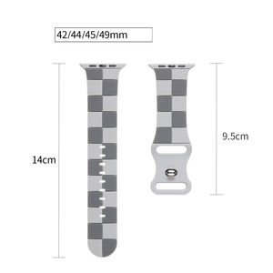 Correa de reloj inteligente con diseño de tablero de ajedrez Upro, correa deportiva transpirable de silicona para Apple Watch Series 10 9 8 7 6 SE - Product Image 6