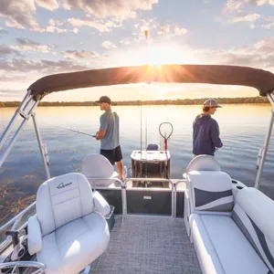 Barco de alumínio da família lago entretenimento, atacado da fábrica, 6.4m/21ft, cavalo, alumínio