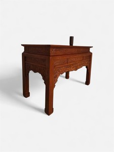 Table d'autel à un niveau en bois Huong Wood Nhu Y pour le culte spirituel à domicile et les offrandes ancestrales - Product Image 2