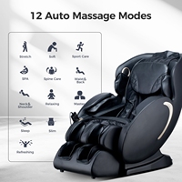 Silla de Masaje Corporal Completo 3D con Gravedad Cero, Riel SL, Reclinable Eléctrico, Calefacción, Rodillos para Pies, Bolsas de Aire y Control por APP - Desde Almacén de EE. UU.