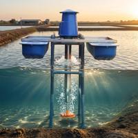 Aérateur de fond d'eau de 1,5 kW, oxygénateur flottant sous-marin, machine d'aération pour étang d'aquaculture