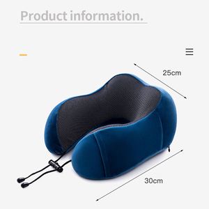 Cheap Custom Cervical Travel Neck Support Pillow Sleeping Memory Foam Folded Neck Travel Neck Pillow for Airplane <b>Car</b> - Product Image 4