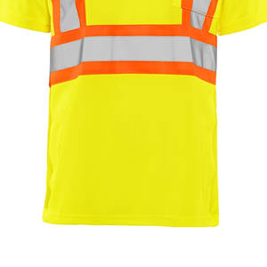100% Polyester Hi Vis Reflective <b>Safety</b> T Shirt High Visibility <b>Roadway</b> Security Workwear Polo T Shirt - Product Image 5