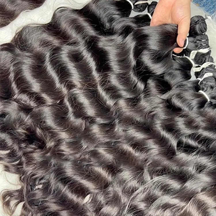 Drop shipping naturale vietnamita grezza estensione dei capelli a onde profonde ricci venditore di fasci