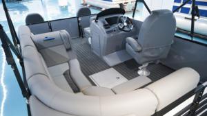 Nuevo barco pontón eléctrico de aluminio de lujo de 16 pies 4M-8m OEM ODM para cruceros en lagos y aventuras de pesca - Product Image 6