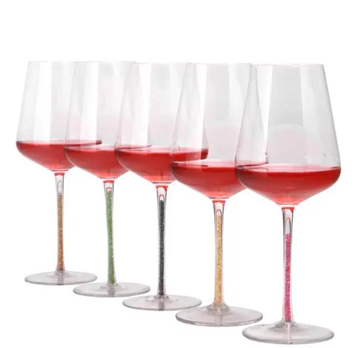 Amazon sıcak satış kristal temizle özelleştirilmiş cam cam şarap kadehi viski gözlük fincan restoran şarap bardakları