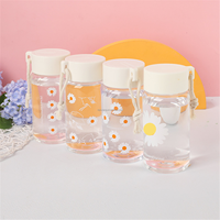 Offre Spéciale 500ml marguerite bouteille d'eau en plastique Sports de plein air tasse d'eau voyage tasse d'eau Portable tasse avec corde