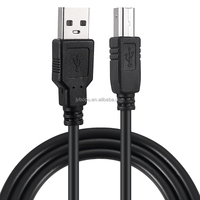 Grosir kabel Printer USB 2.0 AM/BM hitam kabel Data pria ke B Pria 1M 3M 5M