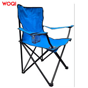 Silla de camping Woqi azul, portátil, plegable, para exteriores y playa, con portavasos, para viajes y picnic. - Product Image 2